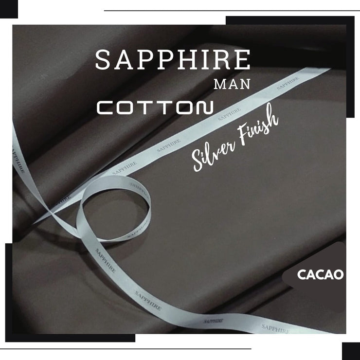 SILVER FINISH SAPPHIRE COTTON