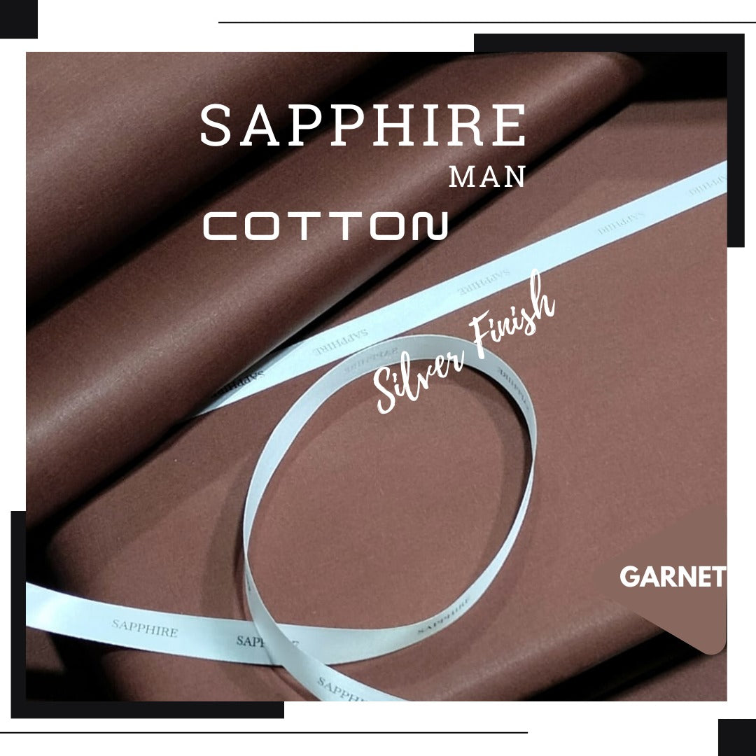 SILVER FINISH SAPPHIRE COTTON