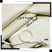 SILVER FINISH SAPPHIRE COTTON