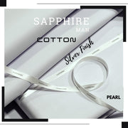 SILVER FINISH SAPPHIRE COTTON